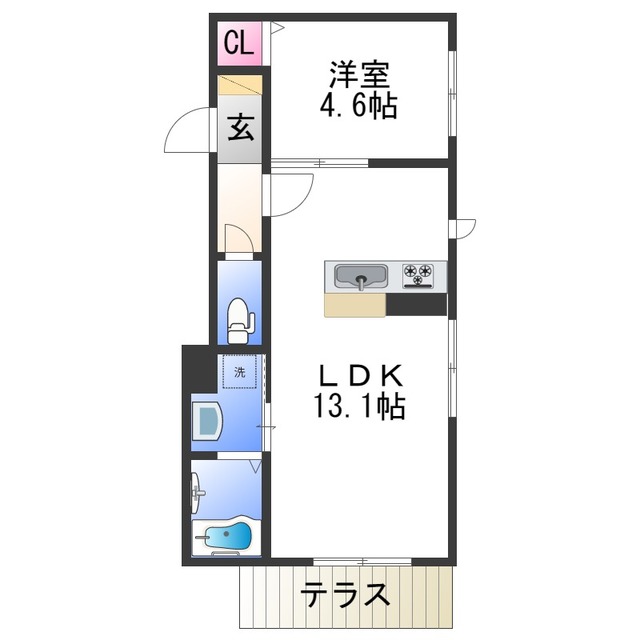 ベレオ茶屋ノ丁の間取り写真