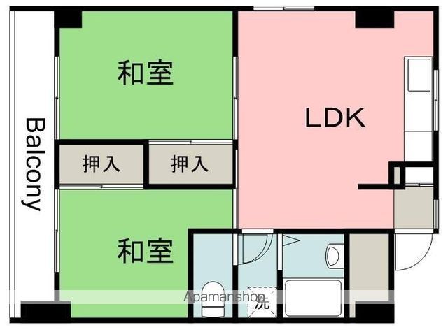 広島高速交通アストラムライン 古市駅 徒歩5分 7階建 築44年の間取り写真