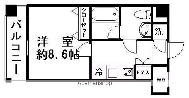 都営新宿線 九段下駅 徒歩8分 10階建 築24年の間取り写真