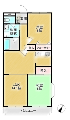 マンションアスカの間取り写真