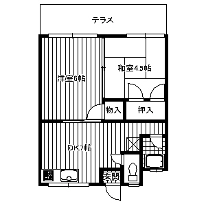 木下荘Ｃ棟の間取り