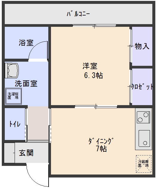 メルベーユ月光の間取り