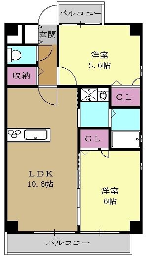 名古屋市千種区日進通のマンションの間取り