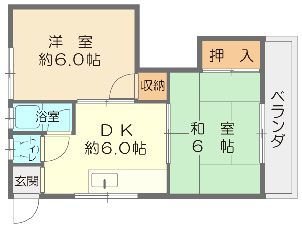 井上アパートの間取り