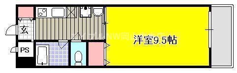 岡山市北区富田町のマンションの間取り