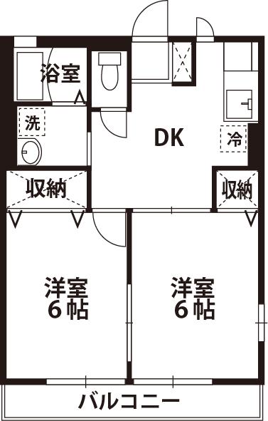 ツインハイムBの間取り