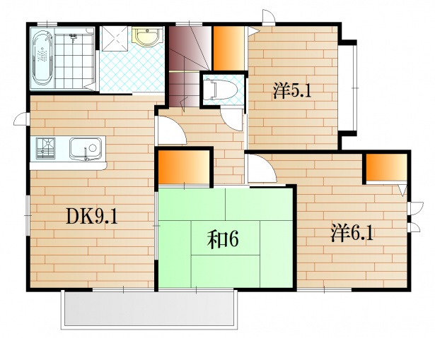 下関市伊倉町のアパートの間取り