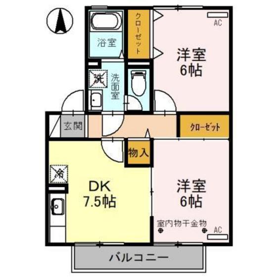 セジュールII　　Ｃ棟の間取り