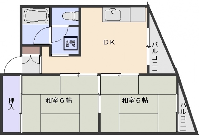 広島市中区羽衣町のマンションの間取り