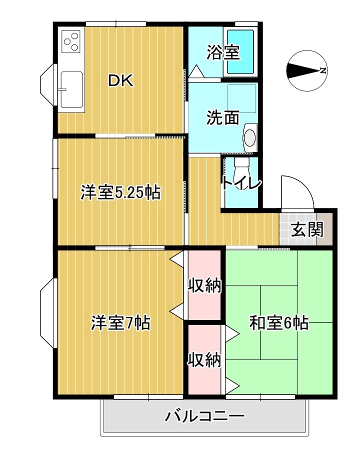 クローバーハイツの間取り