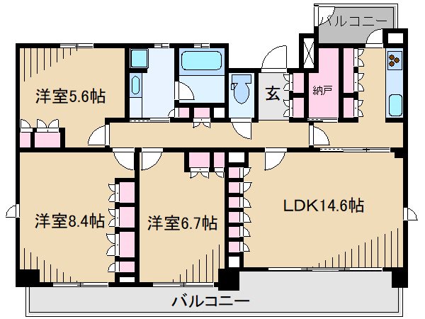 シエル武蔵小杉の間取り