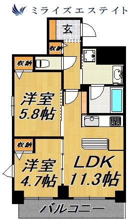 Ｓ－ＲＥＳＩＤＥＮＣＥ葵IIの間取り