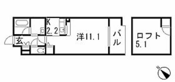 ダブルス可部南の間取り