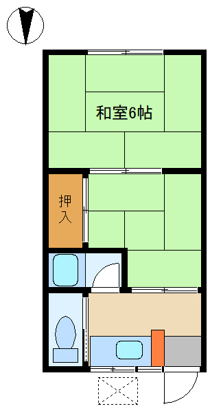 習志野市鷺沼のアパートの間取り