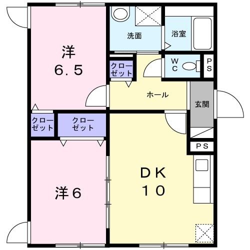 加古郡稲美町六分一のマンションの間取り