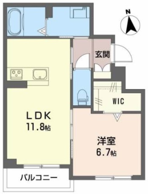 【東近江市八日市上之町のマンションの間取り】