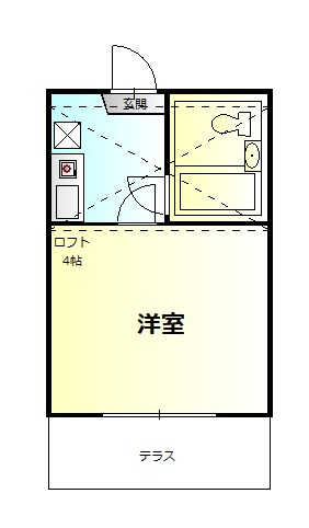 秦野市室町のアパートの間取り