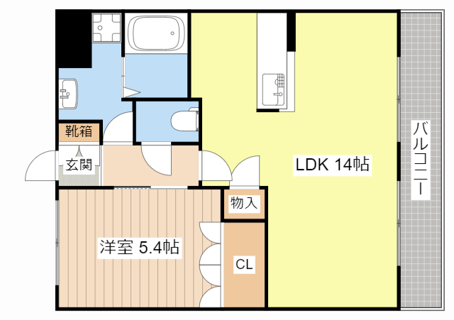 長浜市木之本町廣瀬のアパートの間取り