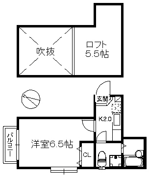 【パレット六本松の間取り】