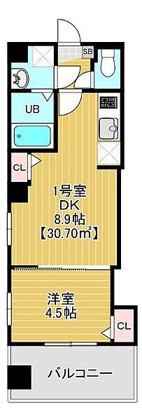 千葉市中央区要町のマンションの間取り