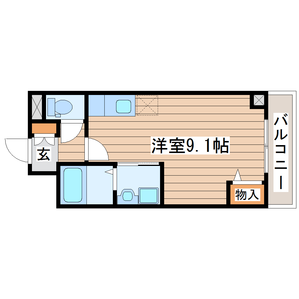 仙台市青葉区台原のマンションの間取り