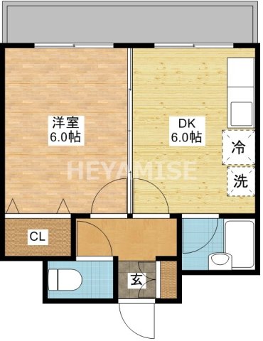 長崎市中川のマンションの間取り