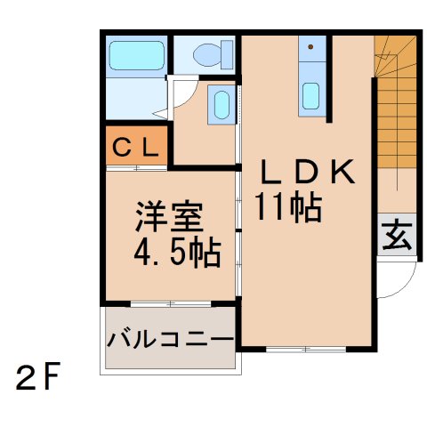 TJ粉河Bの間取り