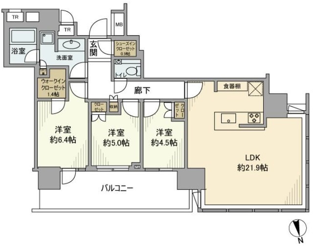 パークコート浜離宮ザタワーの間取り