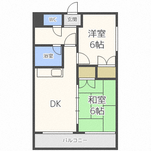 札幌市中央区南十七条西のマンションの間取り