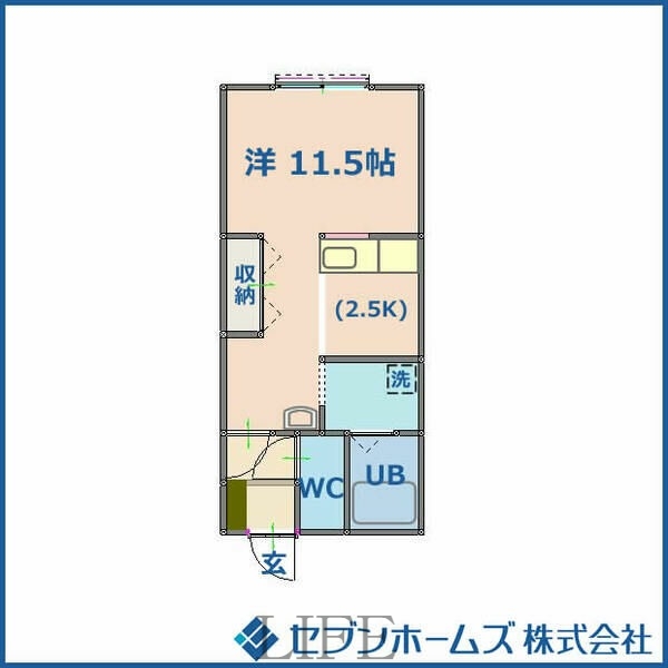 スリーエイト白石の間取り