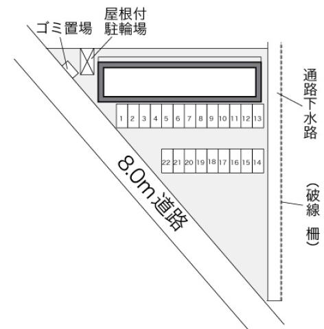 【レオパレスしおかぜの駐車場】