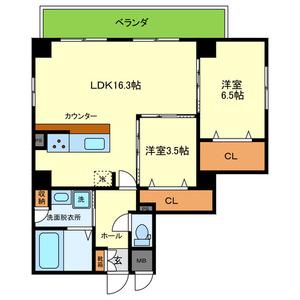 交野市星田北のマンションの間取り