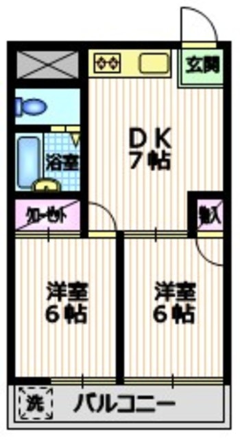 世田谷区赤堤のマンションの間取り