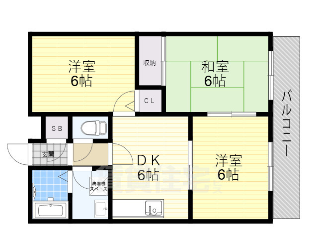 尼崎市御園のマンションの間取り