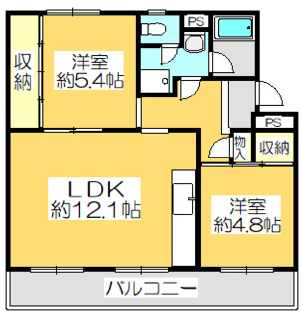 ヴィラナリー屋島　７号棟の間取り