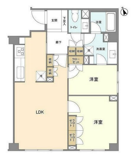 世田谷区下馬のマンションの間取り