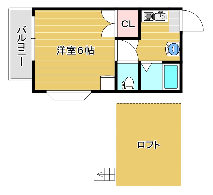 メゾンソレイユ北方の間取り