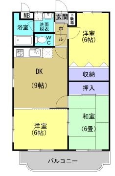 ソレイユ二階の間取り