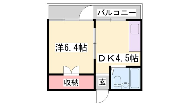 ヒルハイツ　A棟の間取り