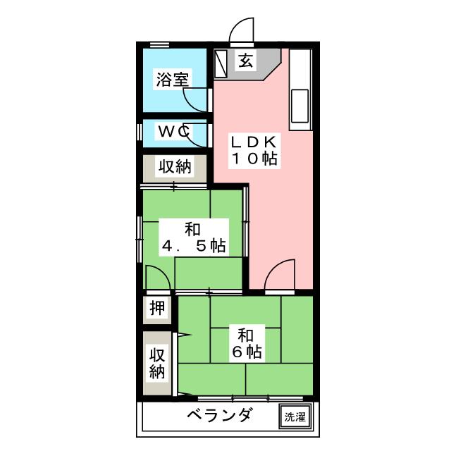 サニーコーポ・Ｋの間取り