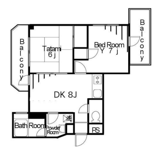 新宿区西新宿のマンションの間取り