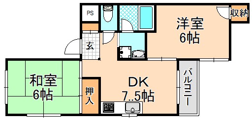 ユニライフ石坪の間取り