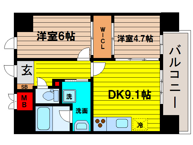 アルセダーコート梅北の間取り