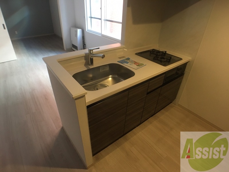 キッチン　２口システムキッチンですのですぐにお料理に使えます！