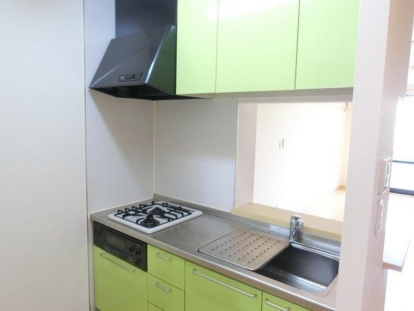 キッチン　システムキッチン！２口ガスコンロ！