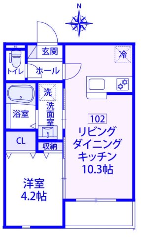 luana二子の間取り写真