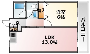 阪急京都線 上新庄駅 徒歩5分 3階建 築45年の間取り写真