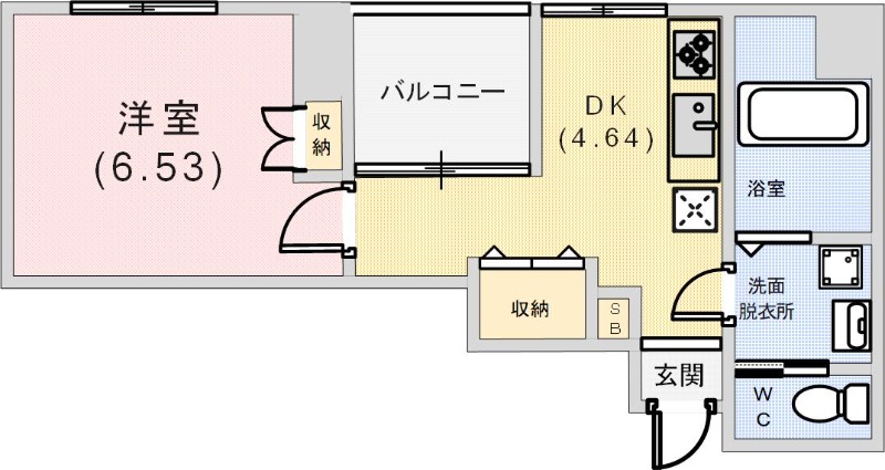OPEN SESAME元町通の間取り写真