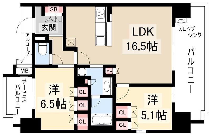 グランパセオ名駅那古野の間取り写真