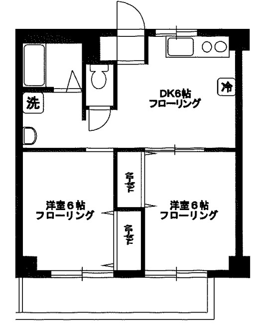 東京メトロ有楽町線 小竹向原駅 徒歩5分 3階建 築51年の間取り写真